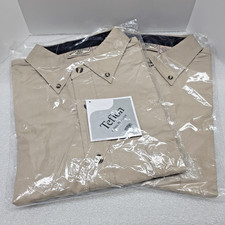 Work Shirts Industrial Uniform Khaki Short Sleeve XL Mechanic Technician Teflon