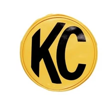  HiLiTES 5101 6" Round Vinyl Light Cover w/ Black  Logo - Set Yellow Black KC