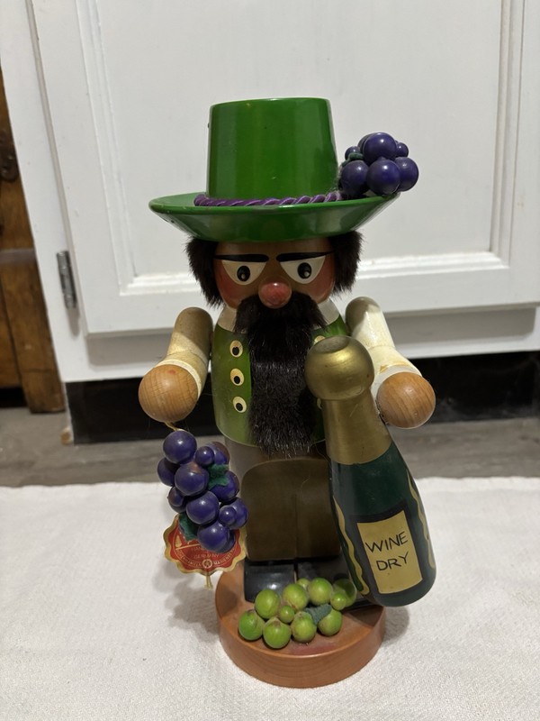 Vintage Steinbach Wine Bottle Nutcracker. Original Owner