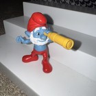 The Smurfs Papa Smurf 2011 McDonalds Happy Meal Toy Figure Telescope Blue — photo 2