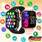Bluetooth Smartwatch Herren Damen Fitness Tracker Herzfrequenz Pulsuhr Blutdruck
