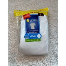 Hanes Boys Tagless 6 Pack White T Shirts Size Small 6/7 545