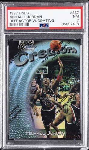 Michael Jordan [Refractor w/ Coating] #287 1997 Finest card