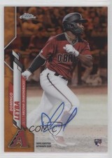 2020 Topps Chrome Rookie Orange Refractor 17/25 Domingo Leyba #RA-DL Auto 4wf