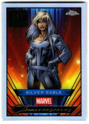 Topps Chrome Marvel Silver Sable MA-17 Anniversaries 2025 Near Mint