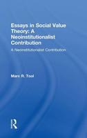 Marc R. Tool | Essays In Social Value Theory | Buch | Englisch (1986)
