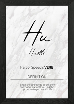 Hustle Definition Framed Wall Art Poster Canvas Print Picture