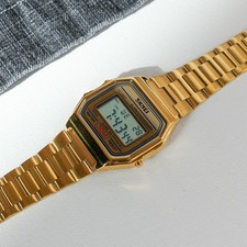 SKMEI Fashion Sport Gold Watch Men Steel LED Digital Wristwatch Alarm Watches