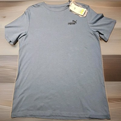 PUMA Tee Shirt Blue Horizon Light Weight Short Sleeve Men's Size Medium Cotton