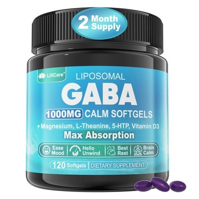 Feel Calm and Sleep Better - GABA 1000mg Liposomal 120 Softgels