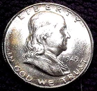1949-S FRANKLIN HALF DOLLAR.....BU......MIN. BID .01 & NO RESERVE!