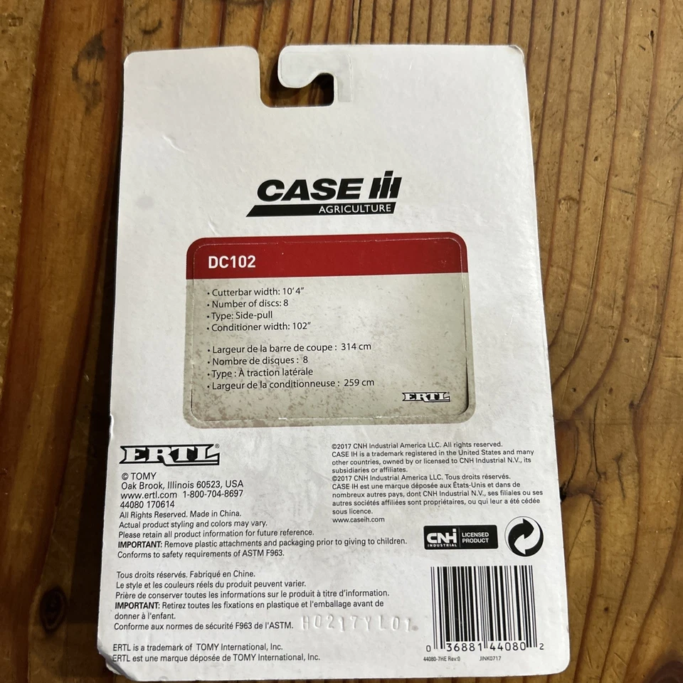 1:64 ERTL CASE IH *DC102 ROTARY DISC MOWER CONDITIONER* NIP! - Image 2 of 3