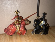 Schleich Medieval Tournament Knight Black Horse Red World of Knights