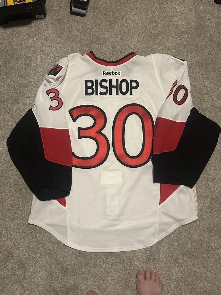 Ottawa Senators Reebok Edge 2.0 Size 58+G Ben Bishop Jersey - Image 2 of 3