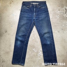  70's LEVI'S 505 Denim Big E Deca Letter Dark Good Condition Missing Used NE51-0