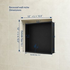 Recessed Wall Niche Cabinet , Stainless Steel, Shower Niche,no shelf