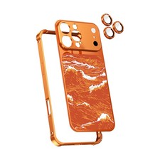 For iPhone 17 Pro Max 14 15 16 Pro Bumper Metal Case Full Lens Protector Cover