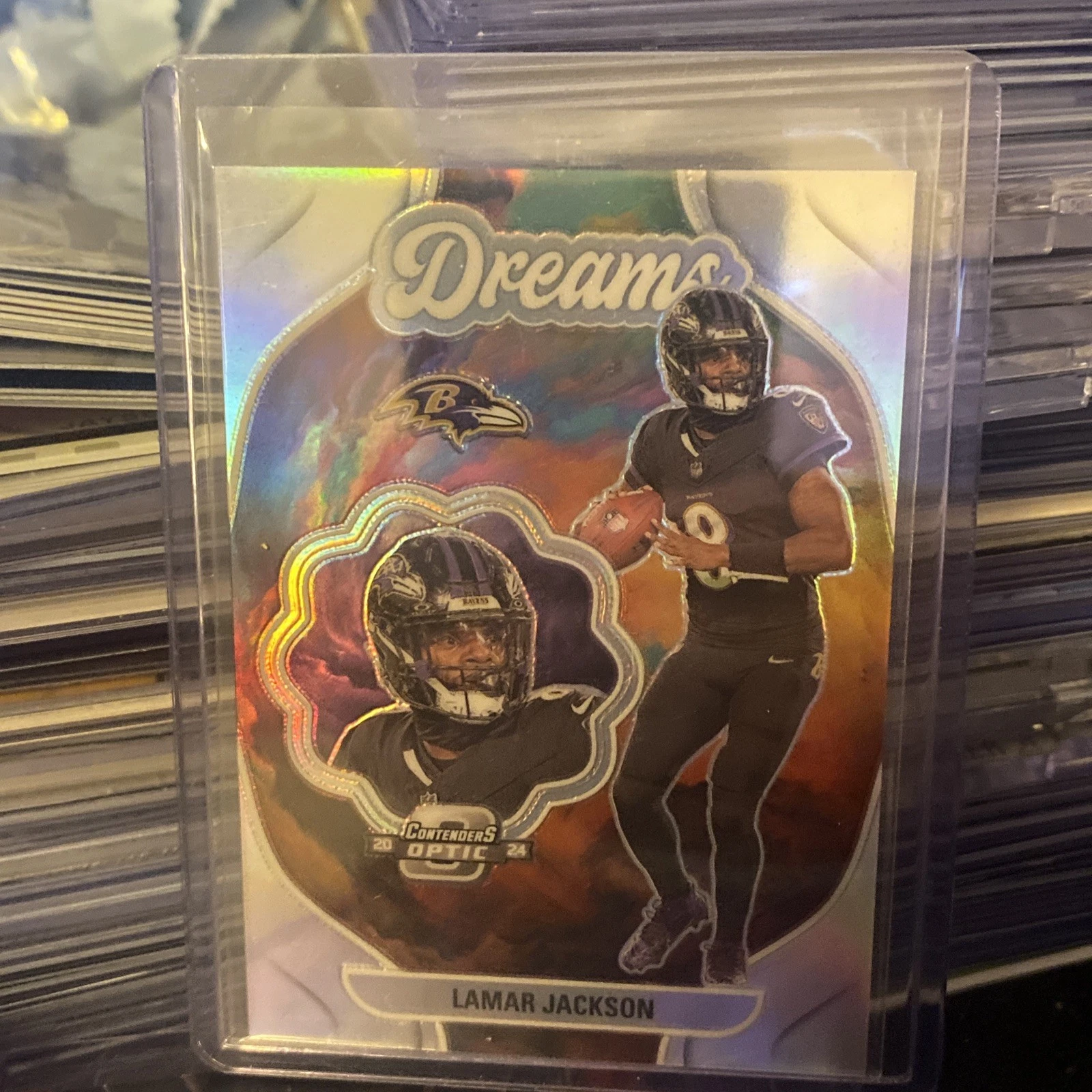 10枚限定 Contenders Optic ラマー・ジャクソン PSA 8 Lamar Jackson 2024 Contenders Optic #D-LJN Dreams /(SSP