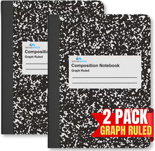 Graph Paper Composition Notebook, Graph Ruled Notebook, Quad Ruled Composition N