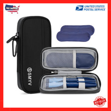 Insulin Cooler Travel Case, Double Layer Medicine Kit Diabetes Travel Case, Port