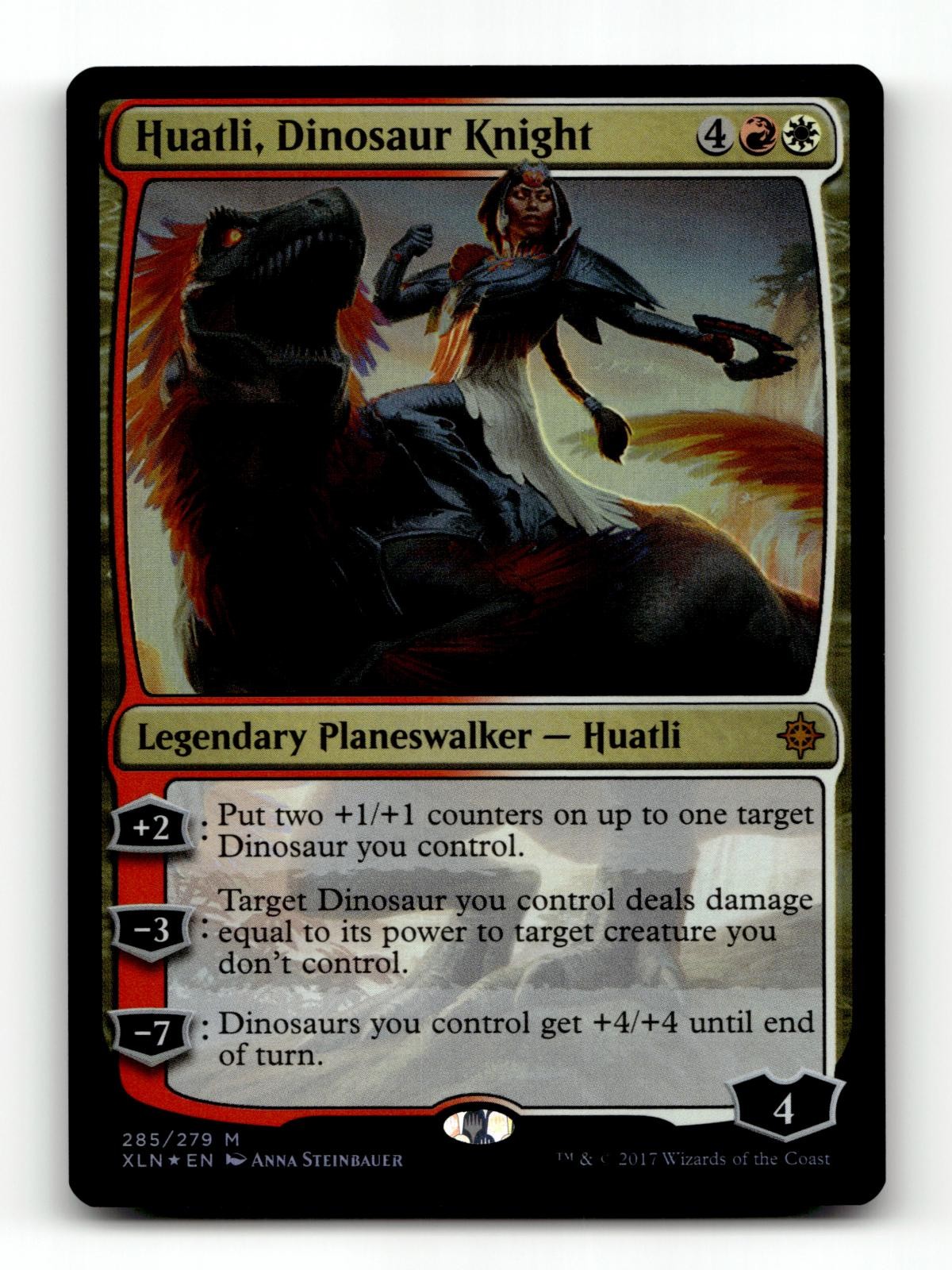🐉 Huatli, Dinosaur Knight 285 Mythic Ixalan Magic: The Gathering Foil NM