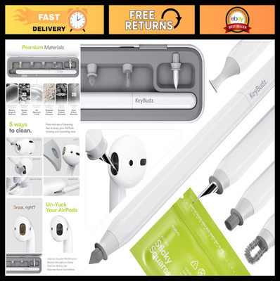 AirPods Cleaning Kit - Multi-Tool Cleaner with Brush Tips, Sticky Putty & Case
