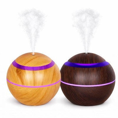 Ultrasonic Aroma Diffuser Humidifier LED Wood Grain Cool Mist Essential Oil 