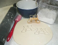 UNIVERSITY OF MINNESOTA GOLDEN GOPHERS FOOTBALL LOGO NCA COOKIE CUTTER USA PR928