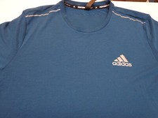 Adidas Aeroready Club Short Sleeve Perform Naturally Blue T-Shirt Medium FLAW