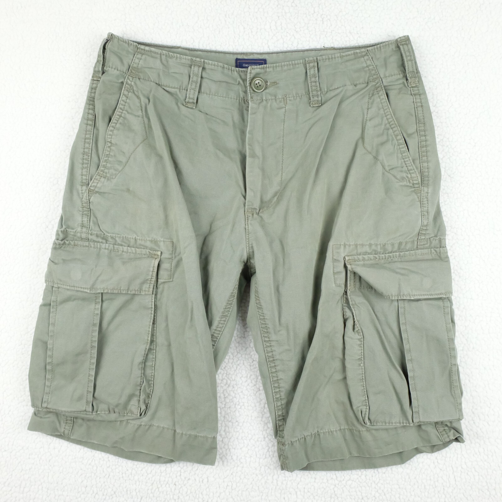 Gap Cargo Shorts Mens 30 Green Khakis Canvas Outdoor … Gem