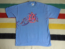 VTG Y2k Jerzees 2001 BLOOMSDAY Run Spokane WA Art Faded Purple Tee T-Shirt L