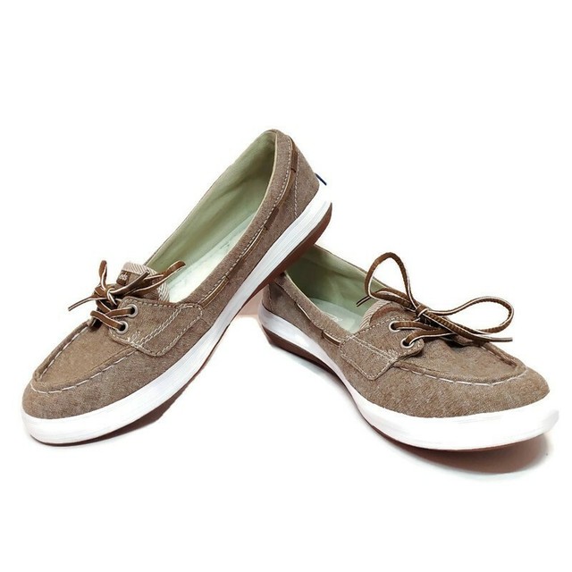Deck Shoes Brown Canvas Boat Shoe Slip 