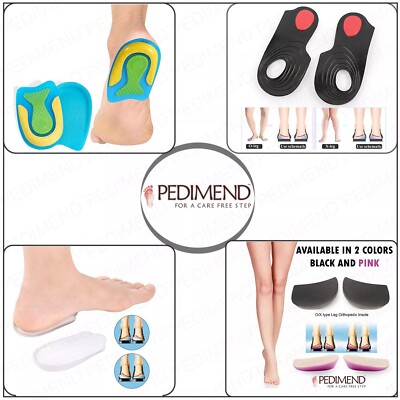 Supination & Pronation korrigierende Fersenpolster O/X-Typ Beine Einlegesohlen Fersenschalen UK