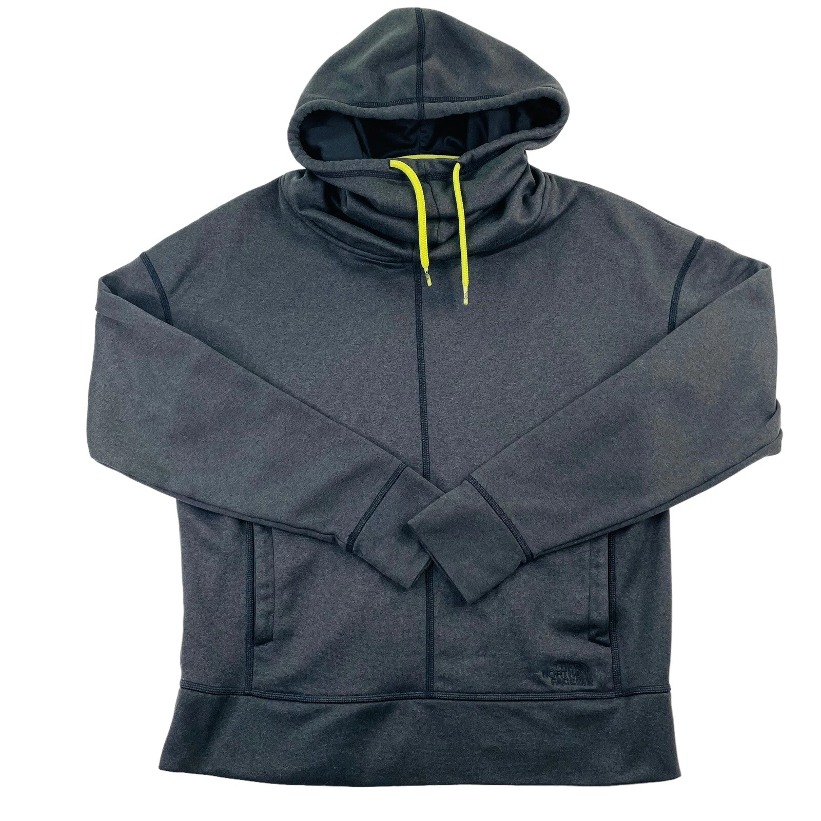 The North Face Hoodie Women Sz Lg Gray Lanna Pullover Cowl Mock Neck Sweatshirt