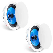 VEVOR 2PCs 8 in Ceiling Speakers 50-Watts Flush Mount Ceiling & in-Wall Speakers
