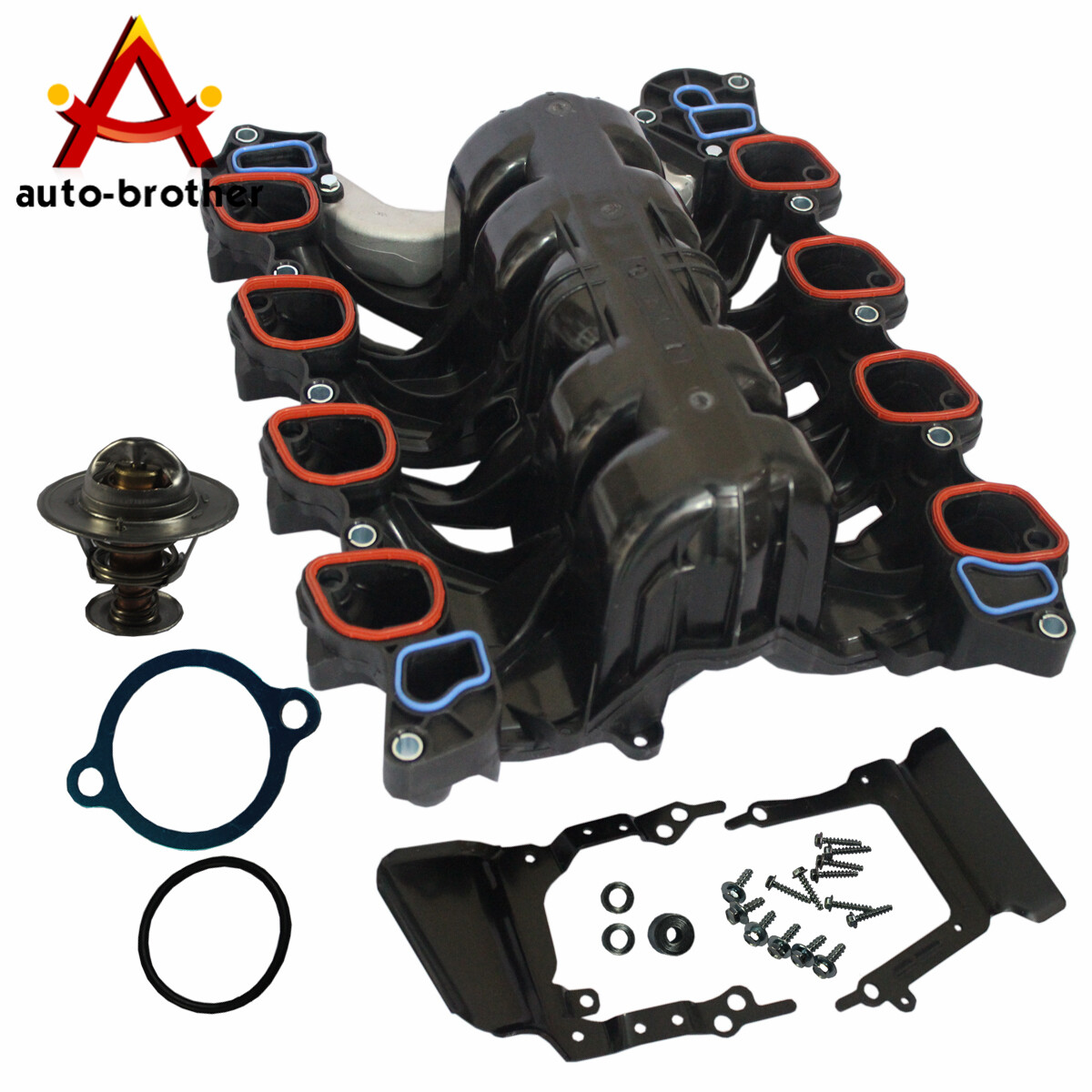 New Intake Manifold W/ Thermostat Gaskets O-Ring For Ford Lincoln - Foto 9