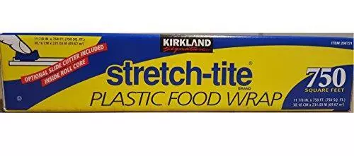 Kirkland Signature Stretch Tite Plastic Food Wrap 11 7/8 Inch X 750 SQ. FT.  966192087215