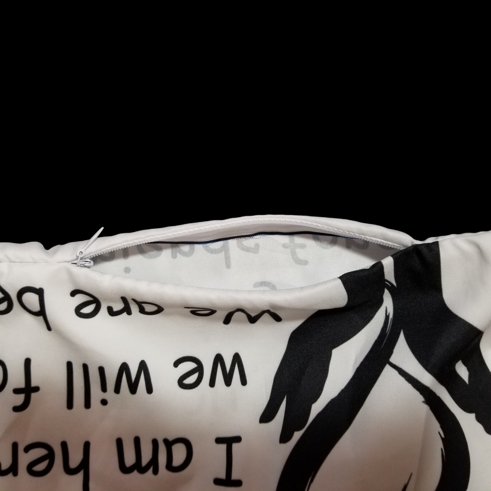 TO MY BESTIE Decorative Throw Pillowcase White Black 17.25 x 17.25 NEW