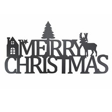 Joyeux Noël Bouclier Décoration de Jardin Intérieur Extérieur Déco 80 x 40cm