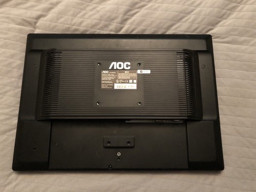 AOC 22 inch monitor black used works excellent - Picture 2 of 5