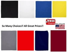 Wholesale Lot of 60 Solid Bandanas in Bulk Handkerchiefs