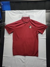 Florida State Semionles Polo Shirt Mens Extra Large XL Red Maroon Nike Dri Fit