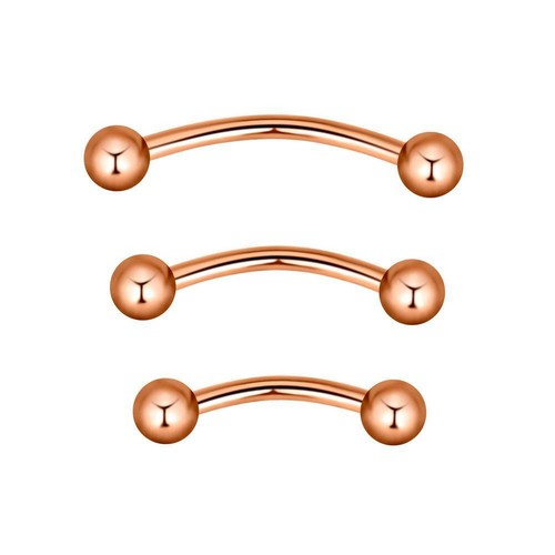 12pcs Eyebrow Studs Ring 316L Steel Piercing Curved Barbell Lip Daith Ring 16G - Picture 8 of 13