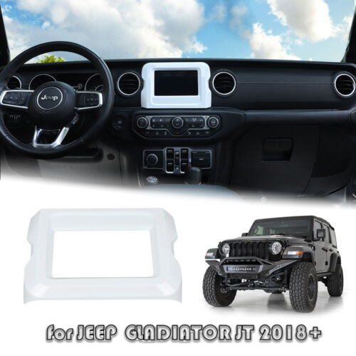 White Central Console 7'' GPS Navigation Frame Trim for Jeep Wrangler JT JL  18+ | eBay