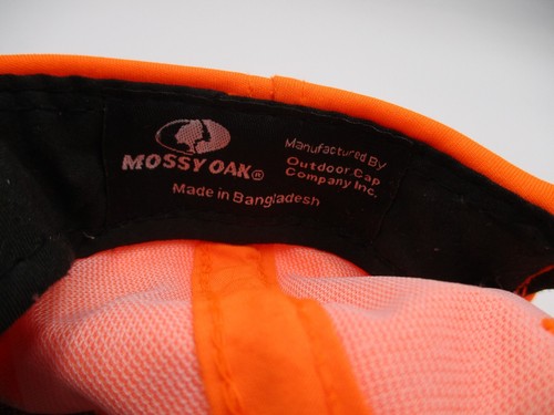 Mossy Oak Hat Cap Orange Snap Back Adjustable Hunting Hunter Safety Blaze - Bild 7 von 7