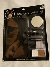 BABY DEER MAKEUP KIT - Halloween Costume Headband  Makeup Kit 8 Pieces NEW
