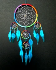 Dream catcher rainbow blue dreamcatcher boys girls adults 16x40cm dreamcatchers