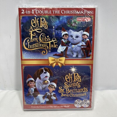 Elf Pets 2in1: Fox Cubs Xmas Tale & Santa's St. Bernard's Save Xmas ~ NEW SEALED