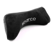 1X Black SPARCO Soft Plush Head Pillow Seat Support Headrest Cushion Neck Rest