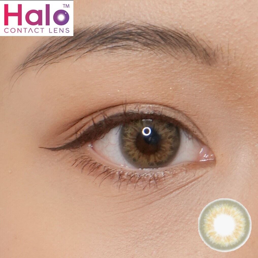 Natural Hazel + FREE CASE - Halo Colour Contacts - TGA APPROVED cosmetic costume